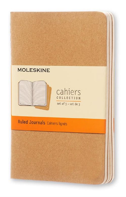 Moleskine Ruled Cahier - Kraft Cover (3 Set)